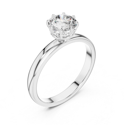 Klassischer runder Diamantring | Edler Schmuck aus 18K Gold