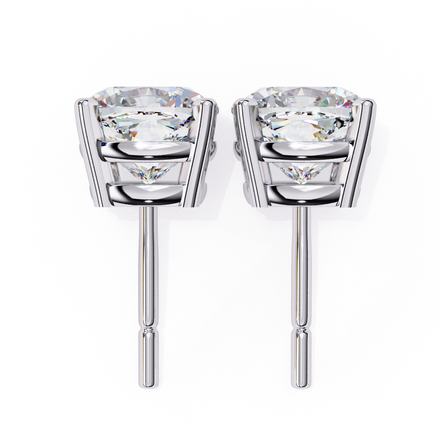 Pure Glow Laborgezüchtete Diamantkissen-Ohrstecker | Feines 18K Gold