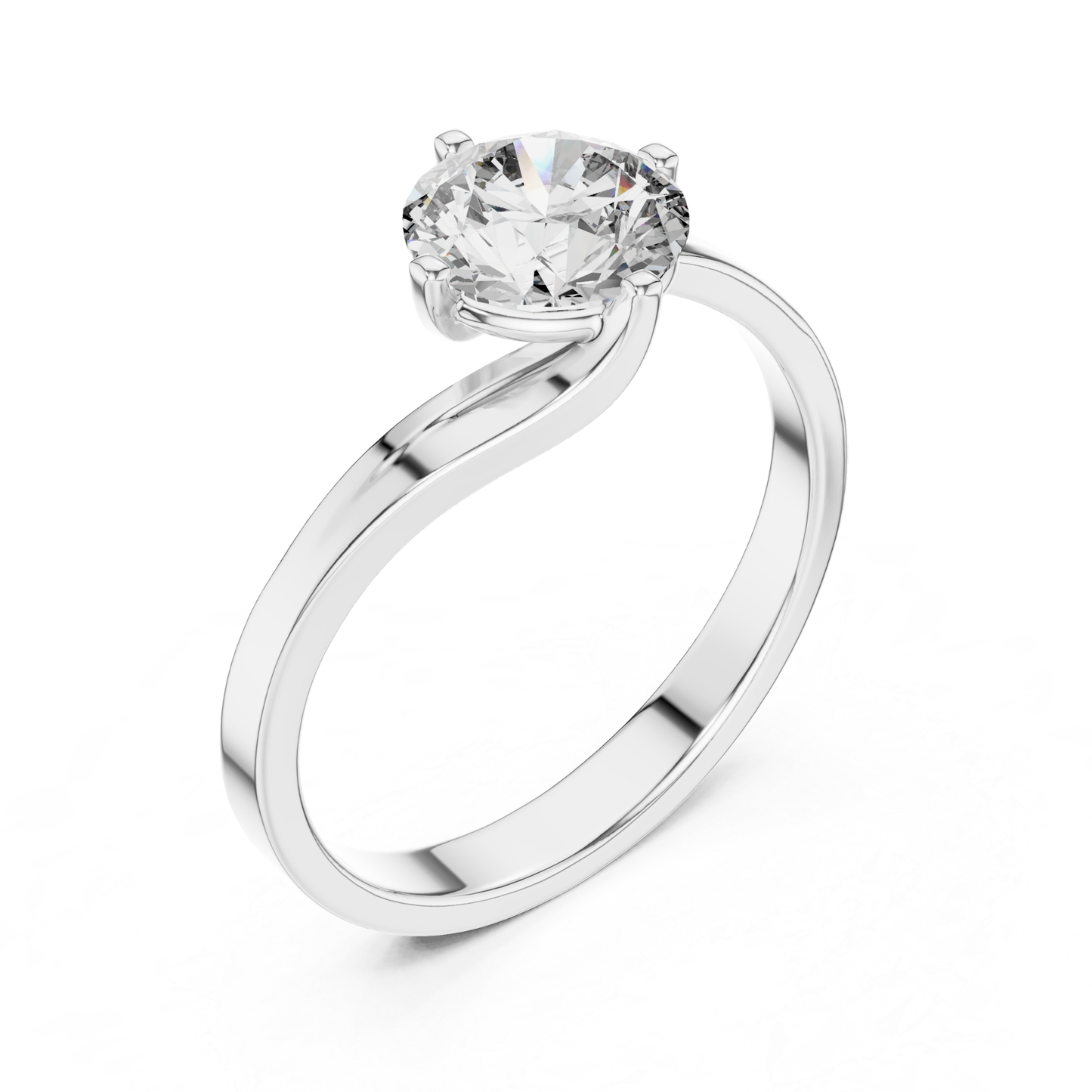 Round Diamond Wrap Band Ring | 18K Gold Fine Jewelry