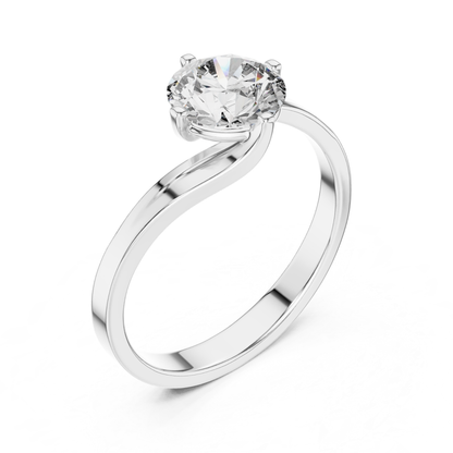Round Diamond Wrap Band Ring | 18K Gold Fine Jewelry