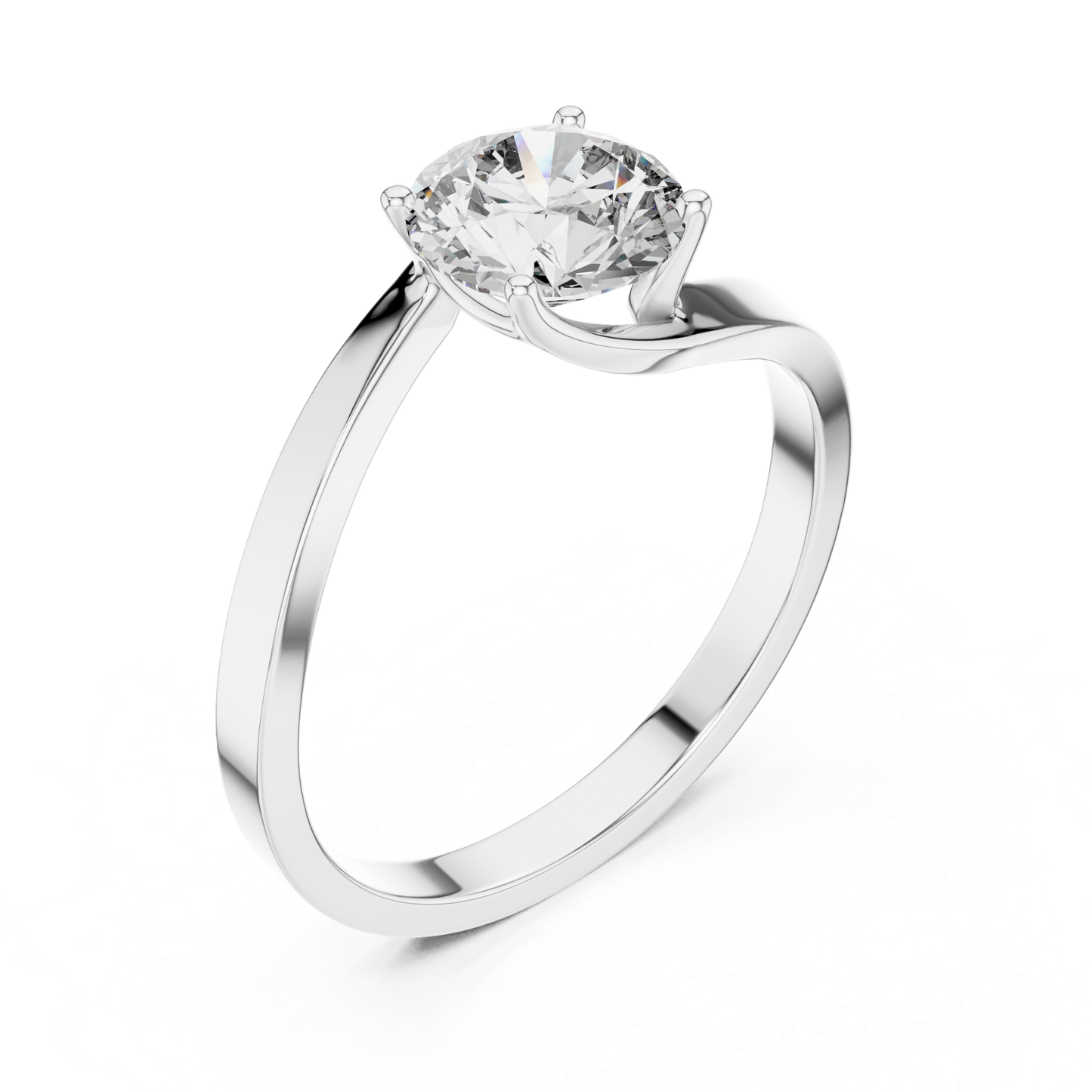Round Diamond Open Band Ring | Where Brilliance Breathes Free