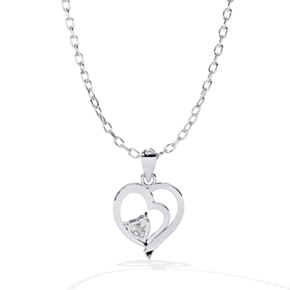 Open Style Heart Diamond Pendant
