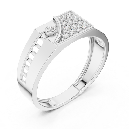 Luxury Round Diamond Band | Modern Geometric Statement Style