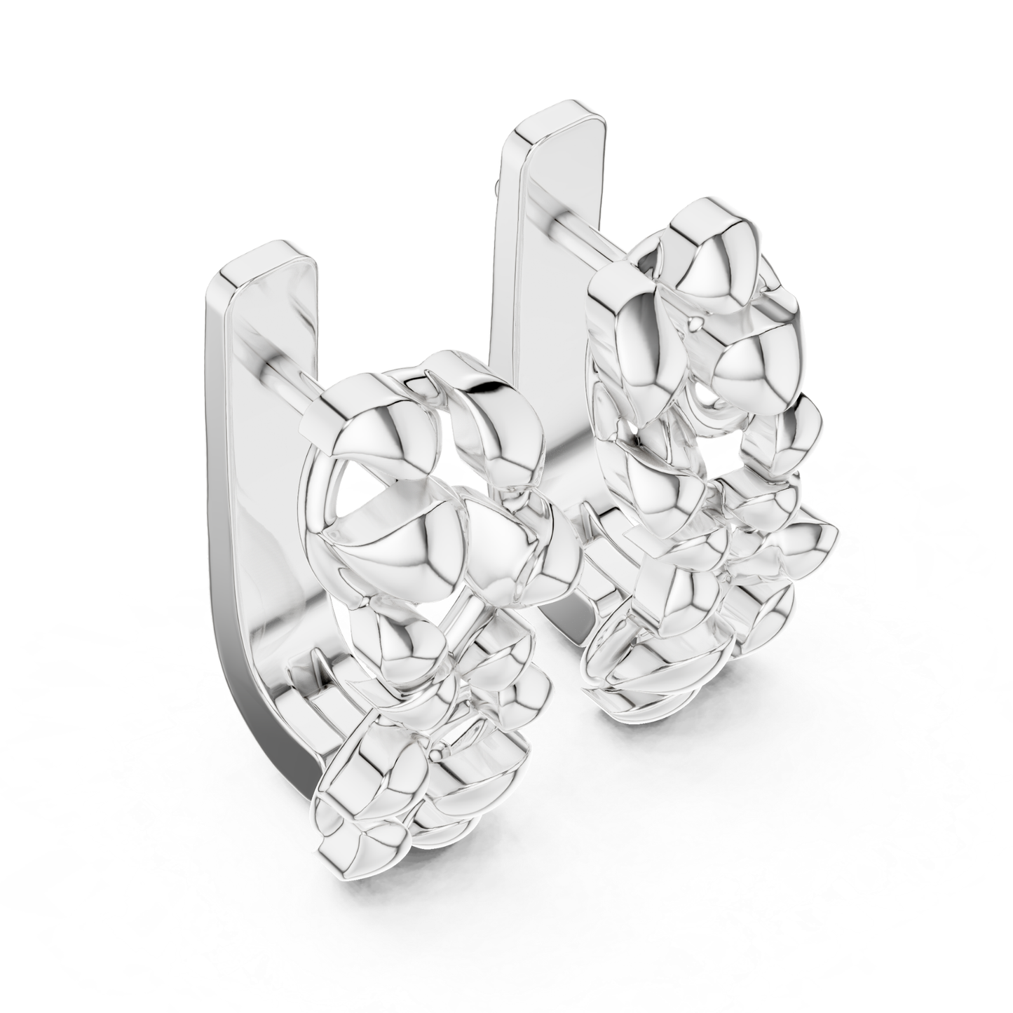 Abstract Leaf Gold Hoop Earrings | Contemporary Sculpted Elegance