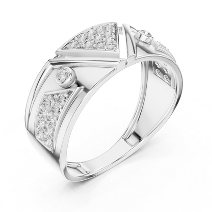 Luxury Triangle Diamond Band Rings | Modern Glamour Style