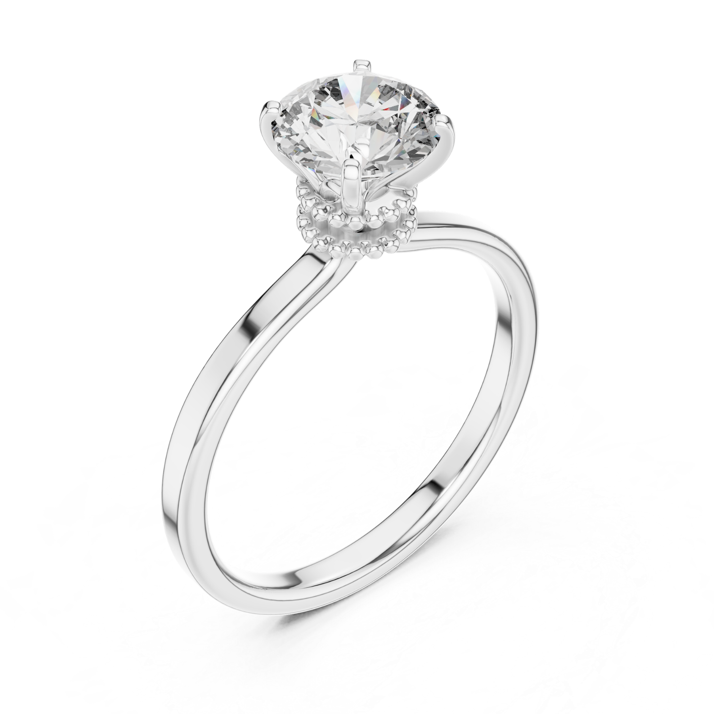 Round Diamond Classic Band Ring | 18K Gold Fine Jewelry