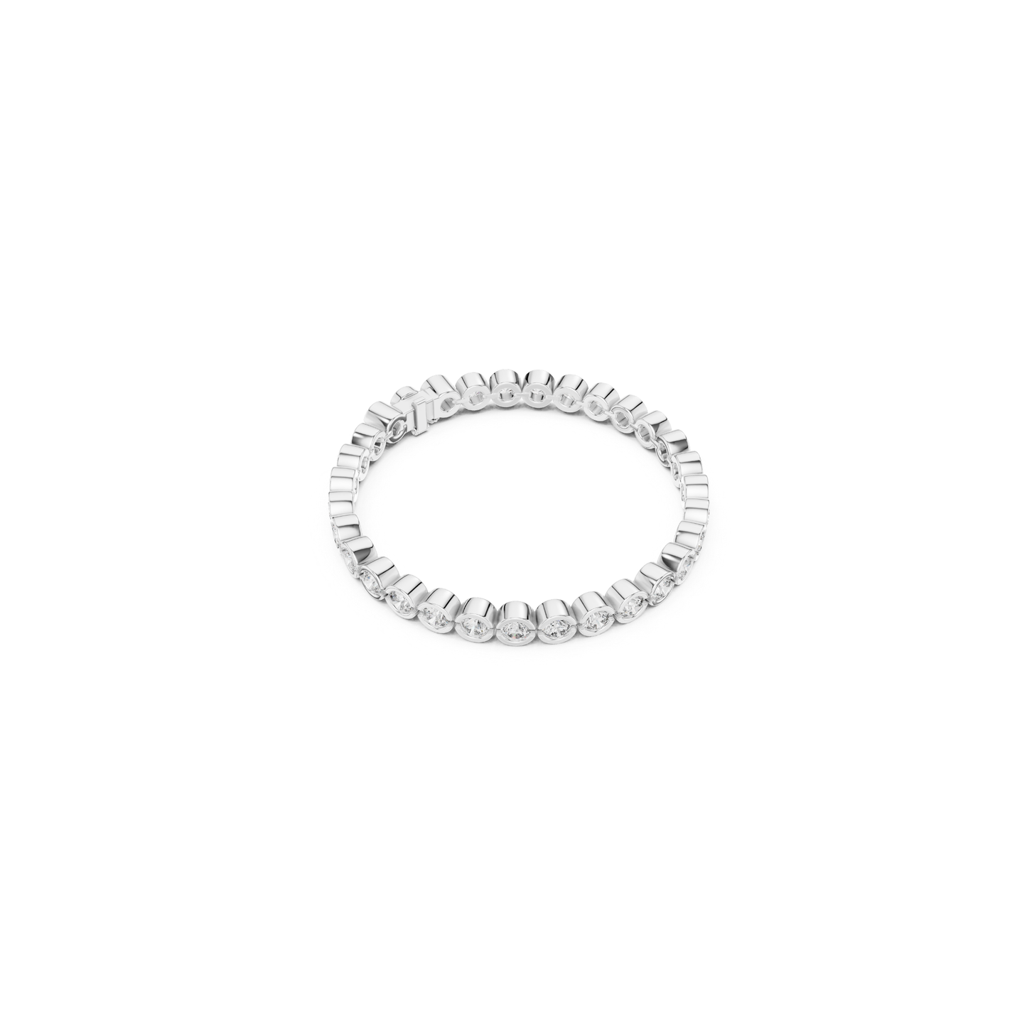 Round Bezel Set Diamond Tennis Bracelet | Modern Luxury Style