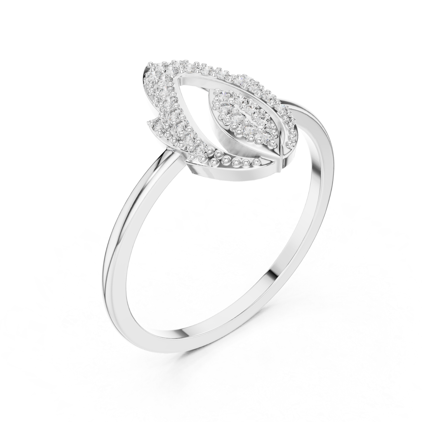 Pear Shape Open Diamond Ring | Elegant Luxury Style
