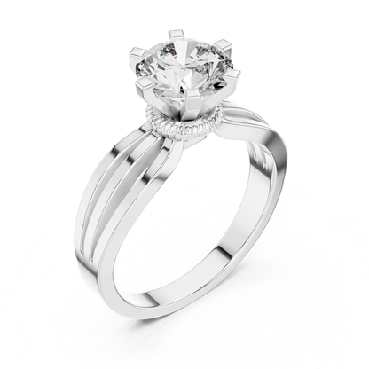 Round Diamond Layered Band Ring | Fine 18K 14K 10K Gold Luxe