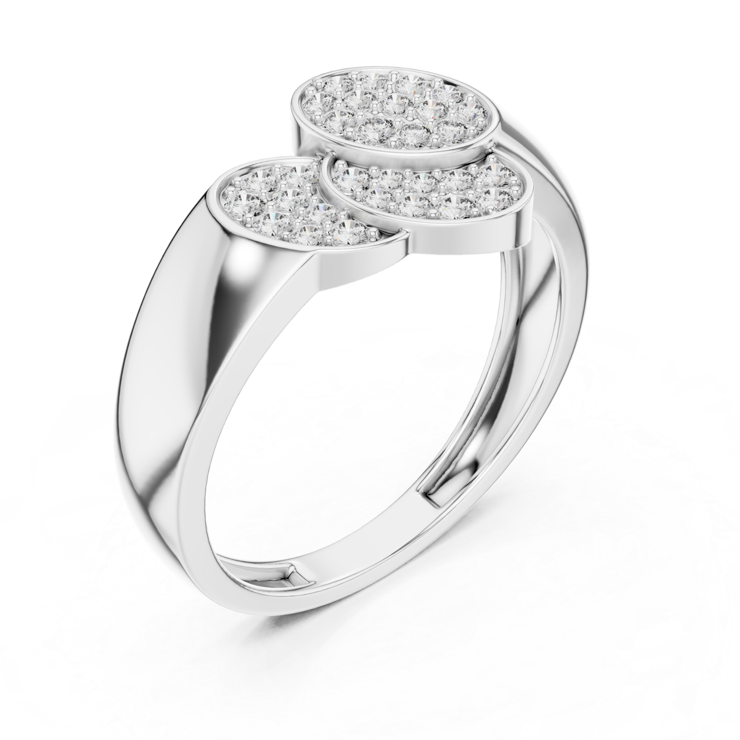 Triple Oval Diamond Ring | Modern Luxury Statement Style