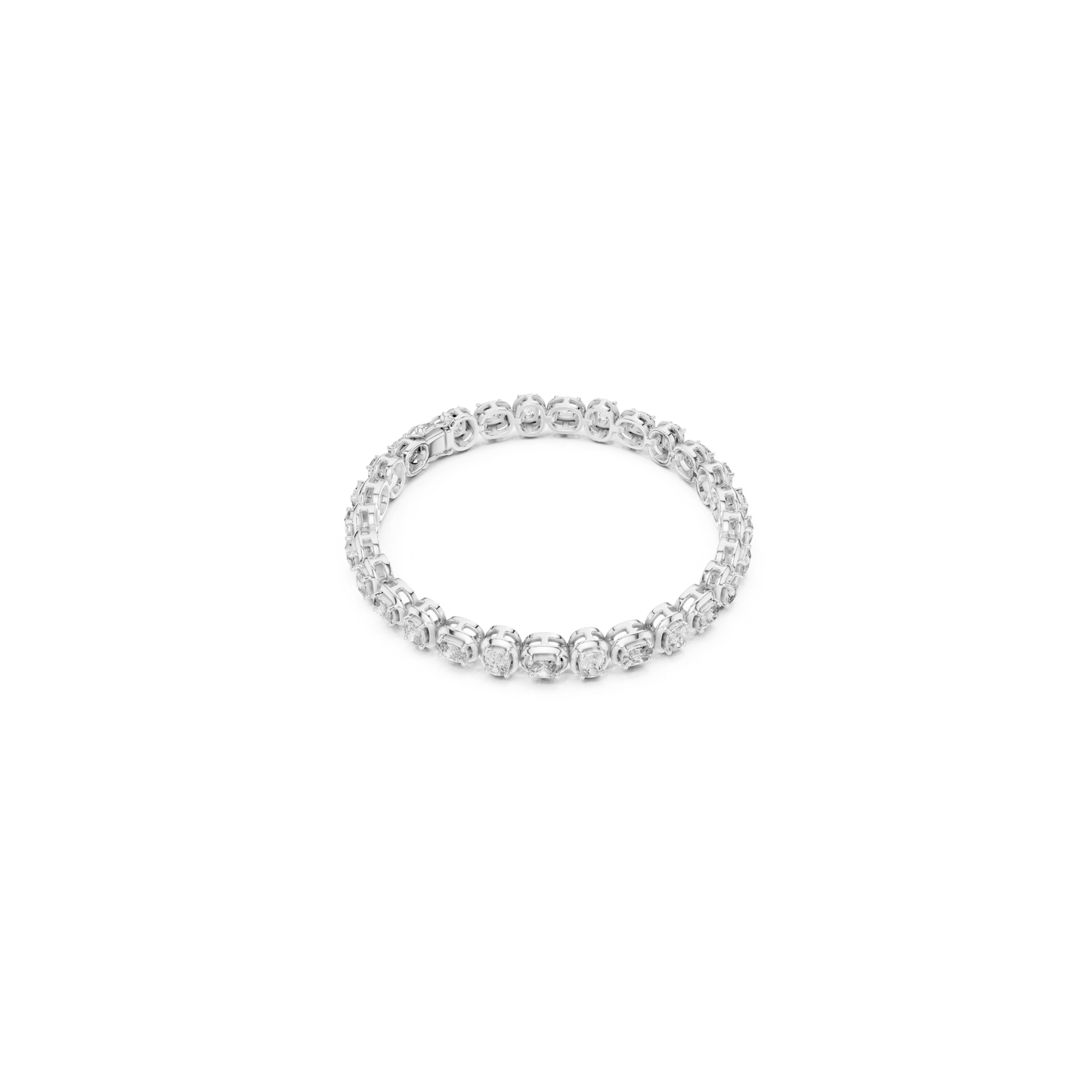 Cushion Cut Diamond Tennis Bracelet | Luxury White Gold Style