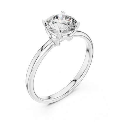 Round Diamond Smooth Band Ring | Seamless Brilliance, Pure Luxury
