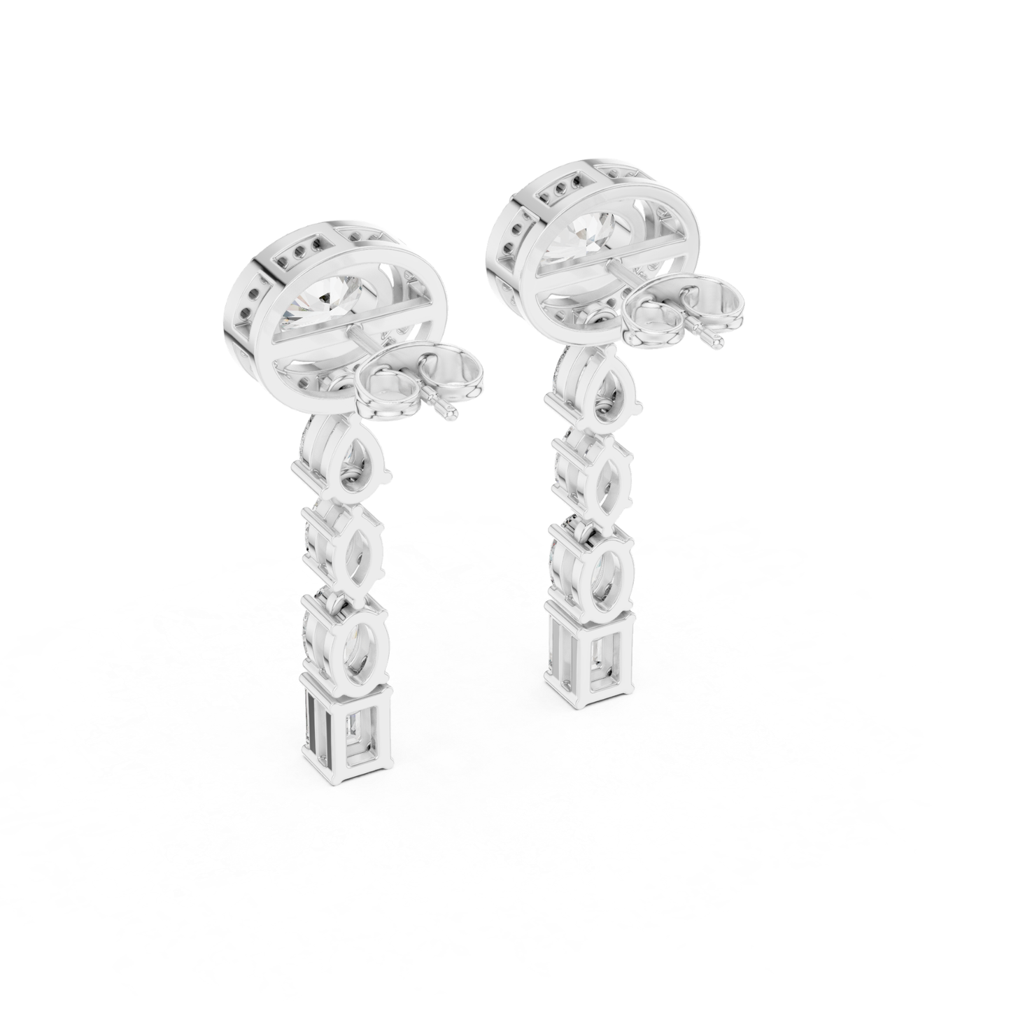 Oval Diamond Drop Earrings | Luxury Bridal Jewelry Style