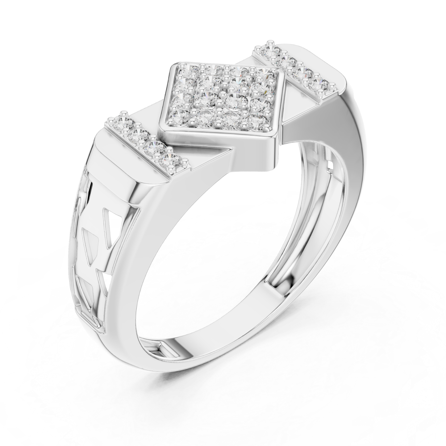 Princess Shape Round Diamond Ring | Modern Luxury Style