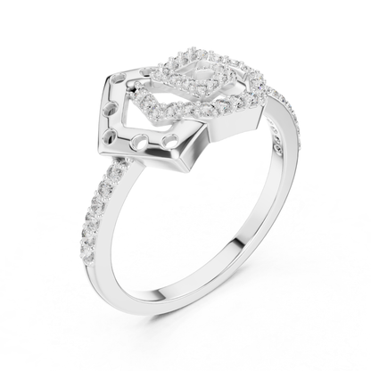 Hexagon Diamond Open Rings | Contemporary Luxury Style