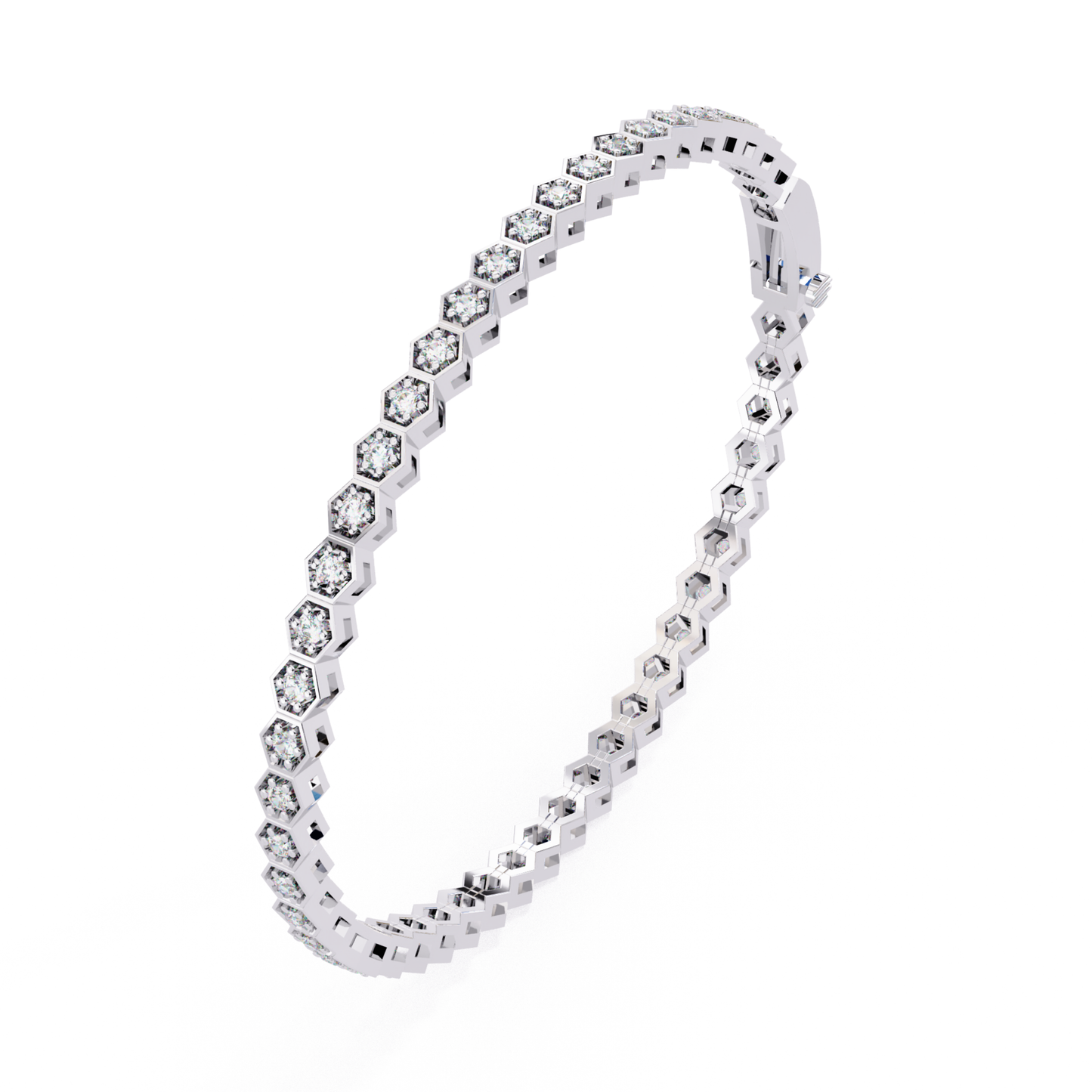 Hexa Gold Diamond Tennis Bracelet | Six Sides of Pure Luxury