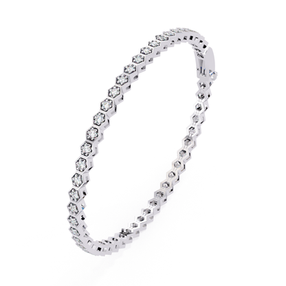 Hexa Gold Diamond Tennis Bracelet | Six Sides of Pure Luxury