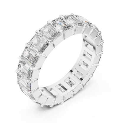 Emerald Cut Diamond Eternity Band | Infinite Step-Cut Brilliance
