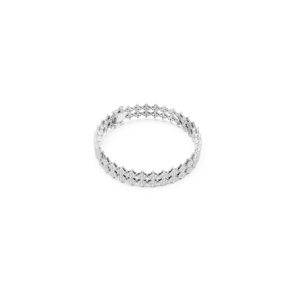 Luxury Diamond Tennis Bracelet | Elegant Floral White Gold Style
