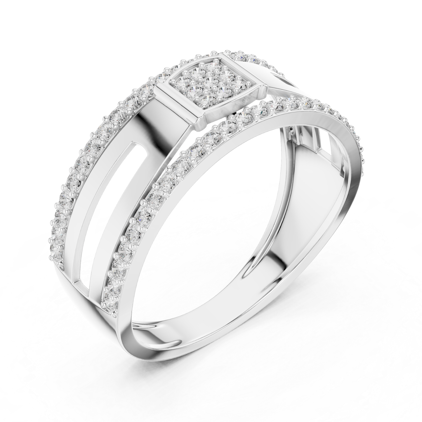 Luxury Men’s Diamond Band | Modern White Gold Wedding Style