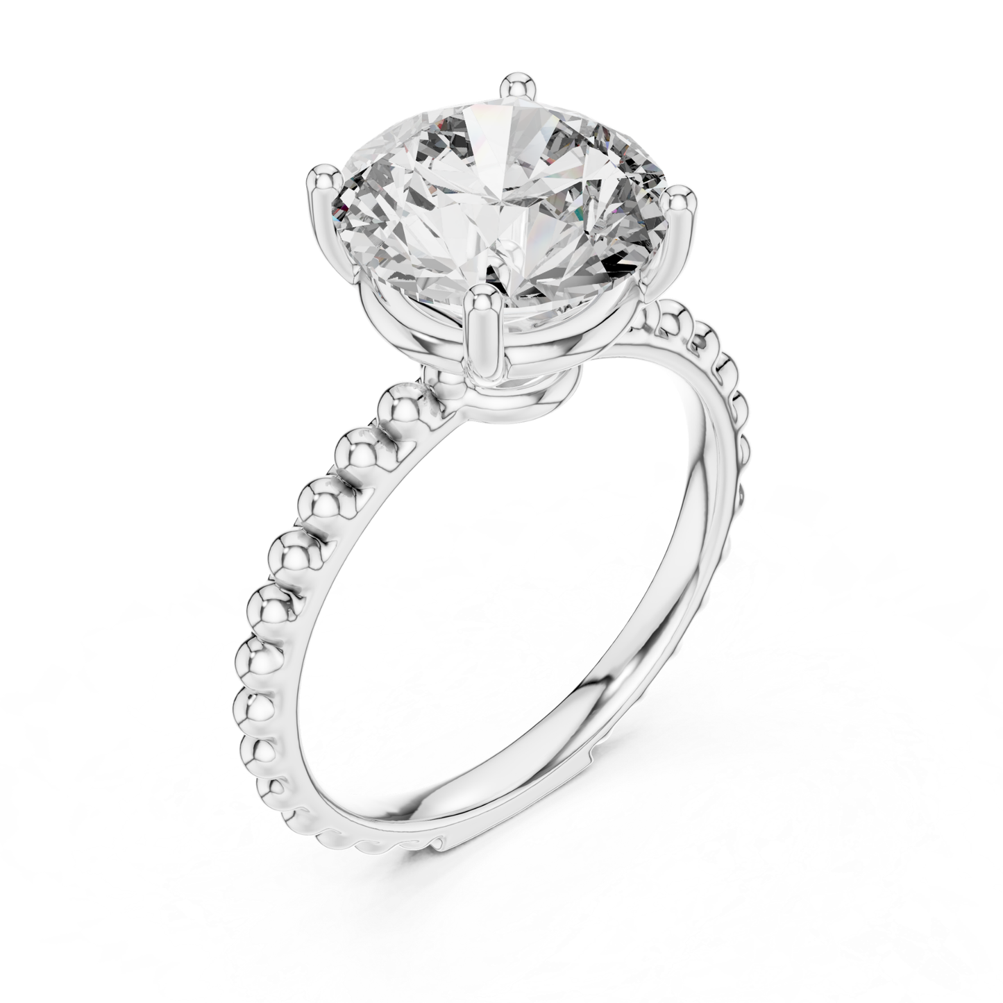 Round Diamond Beaded Band Ring | Brilliance Bead by Bead