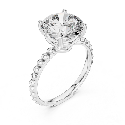 Round Diamond Beaded Band Ring | Brilliance Bead by Bead