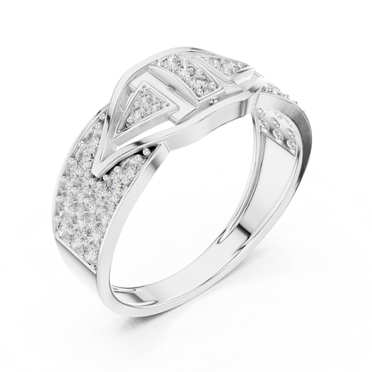 Round Diamond Luxury Band | Modern Geometric Style