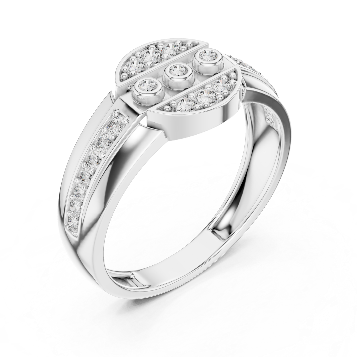 Modern Diamond Band Ring | Contemporary Luxury Style