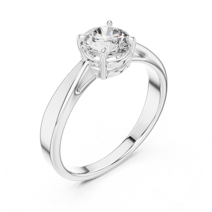 Round Diamond Classic Ring | 18K Gold Fine Jewelry