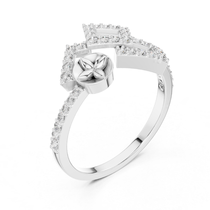 Princess Cut Double Square Diamond Rings | Modern Luxury Style