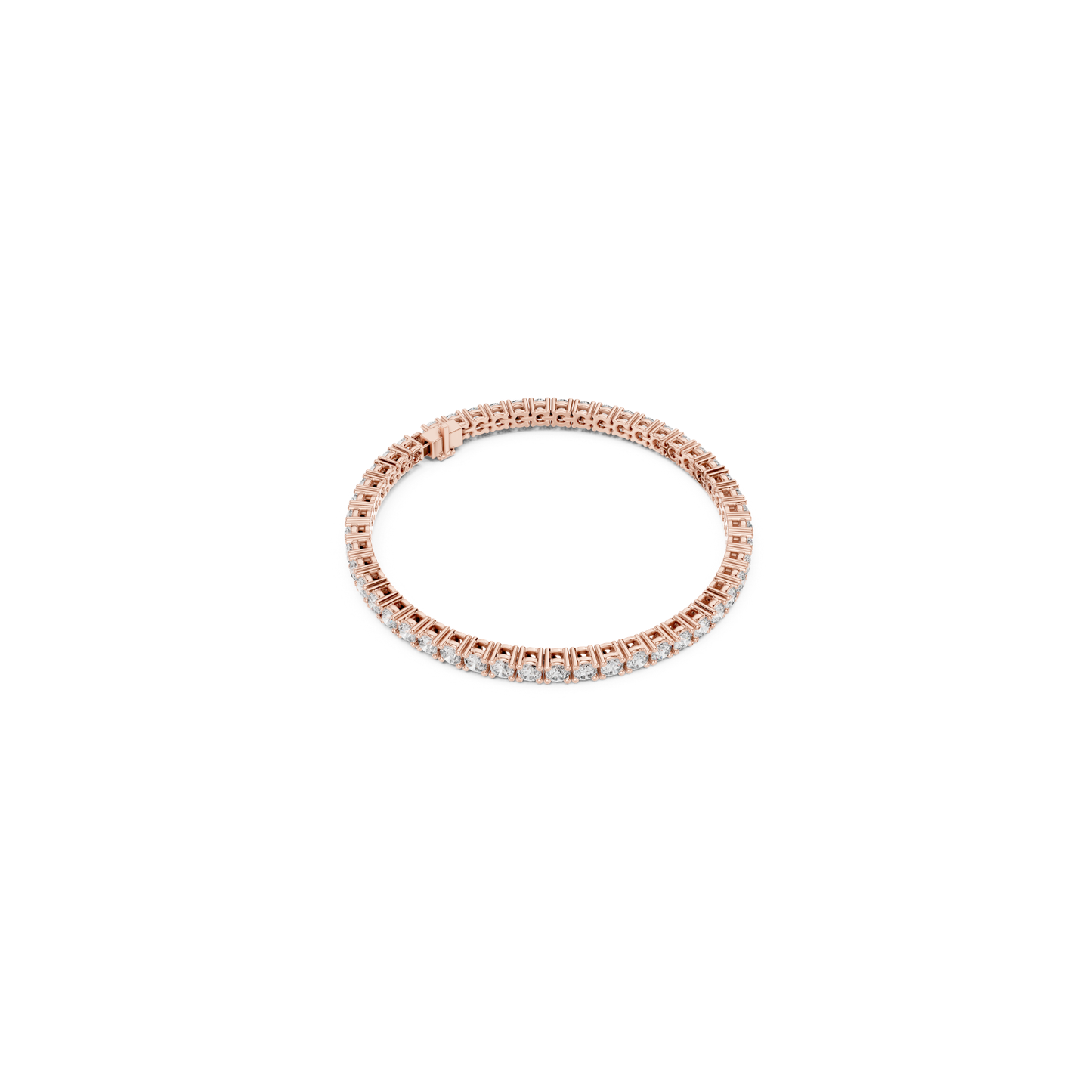 Round Cut Diamond Tennis Bracelet | Luxury White Gold Style