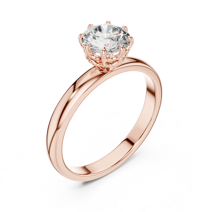 Klassischer runder Diamantring | Edler Schmuck aus 18K Gold