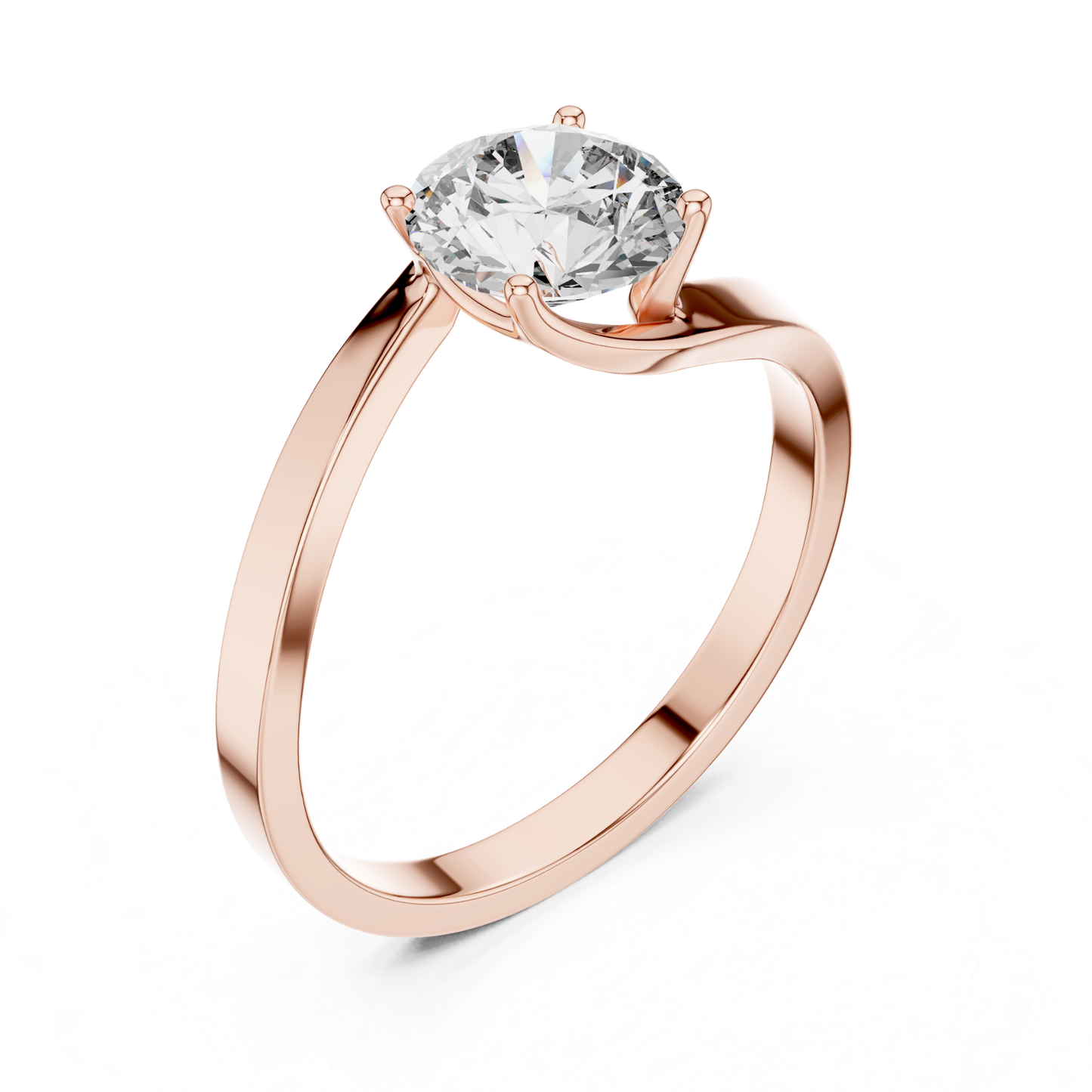 Round Diamond Open Band Ring | Where Brilliance Breathes Free