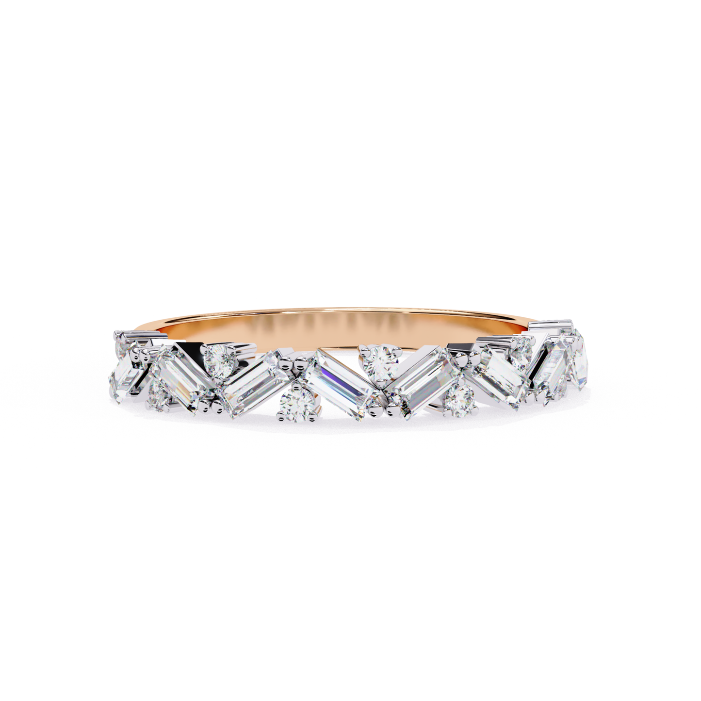 Diamond Imperial Baguette Gold Band