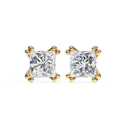 Lab Grown Diamond Gold Stud Earrings for Women