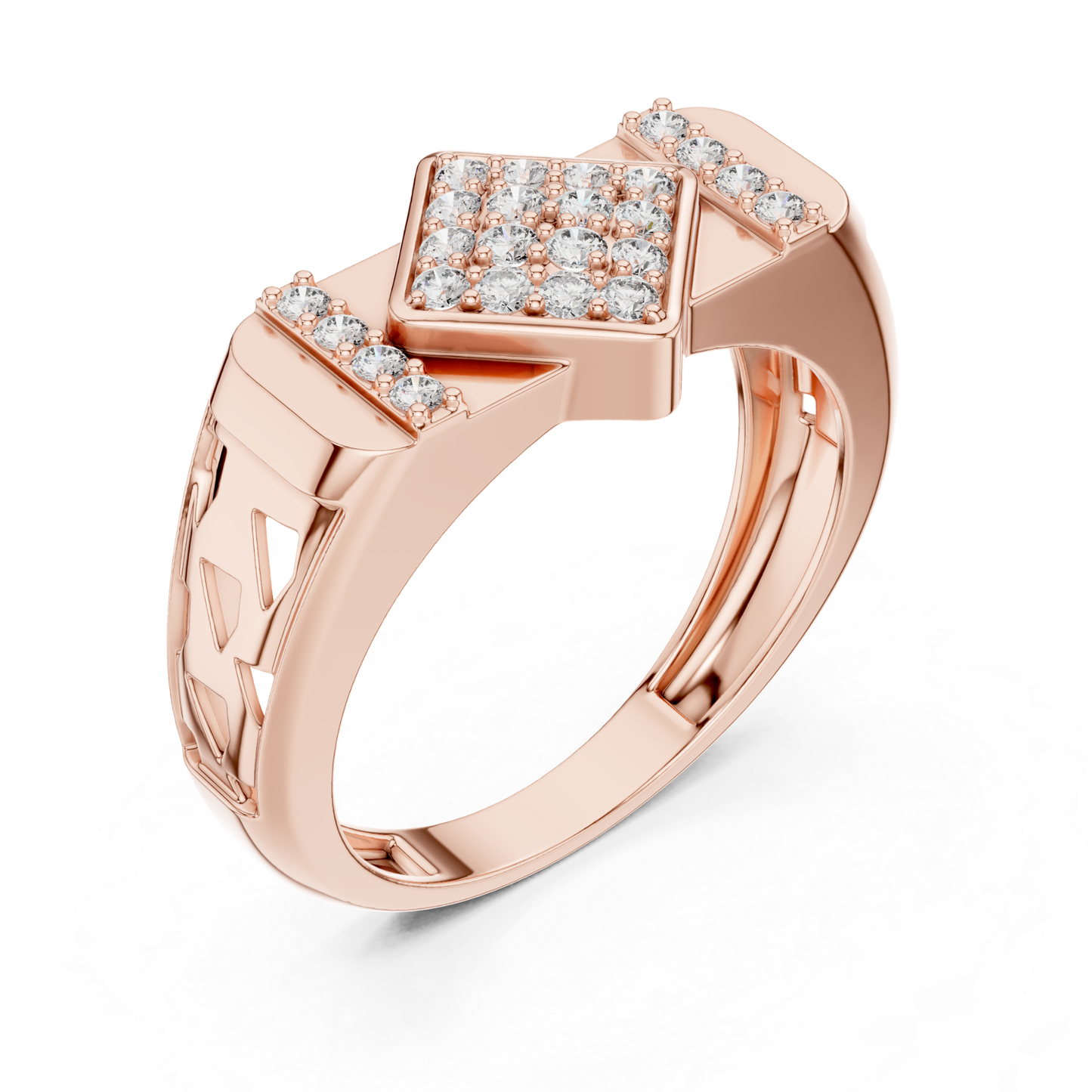 Princess Shape Round Diamond Ring | Modern Luxury Style