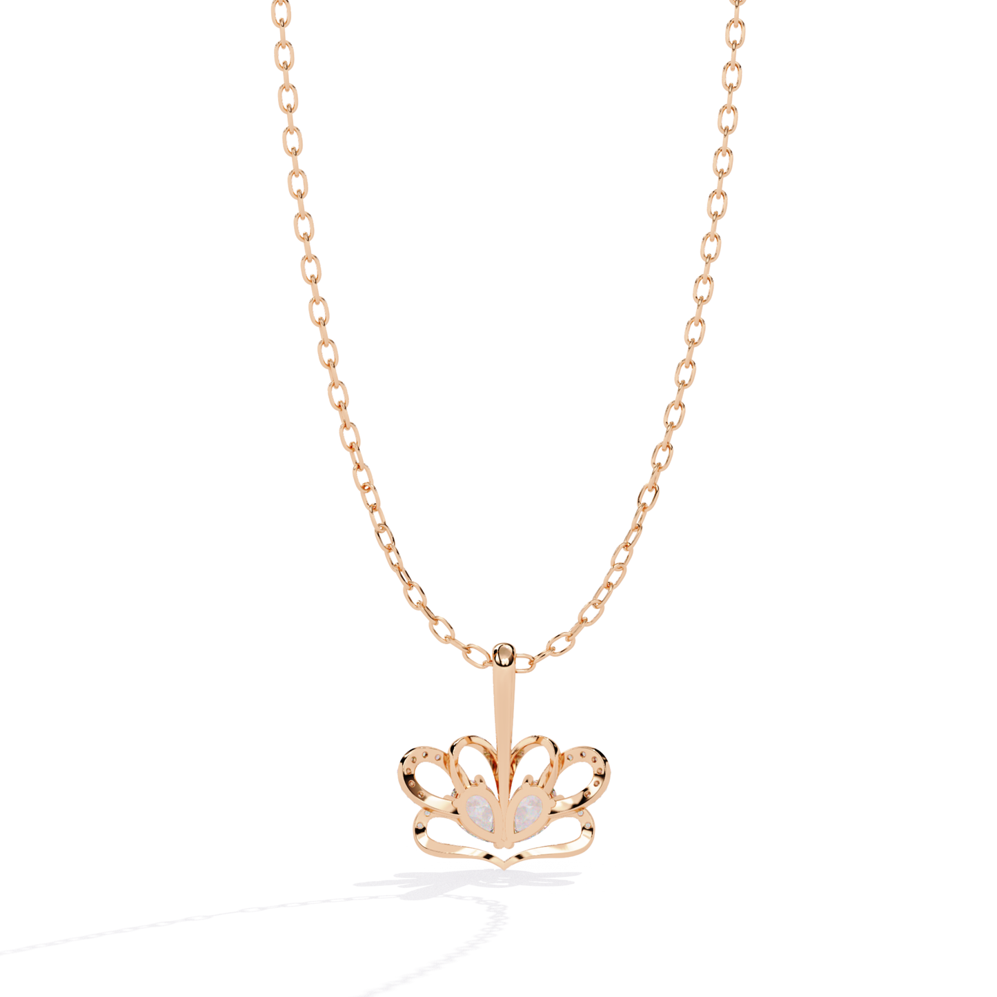 Twin Heart Diamond Pendant | 18K Gold Fine Jewelry