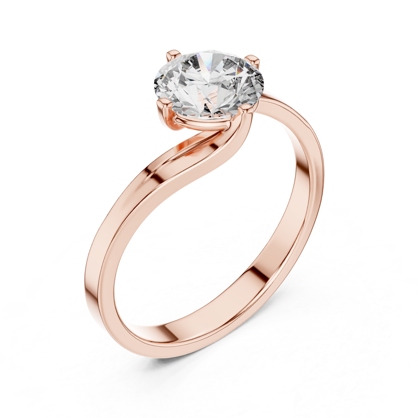 Round Diamond Wrap Band Ring | 18K Gold Fine Jewelry