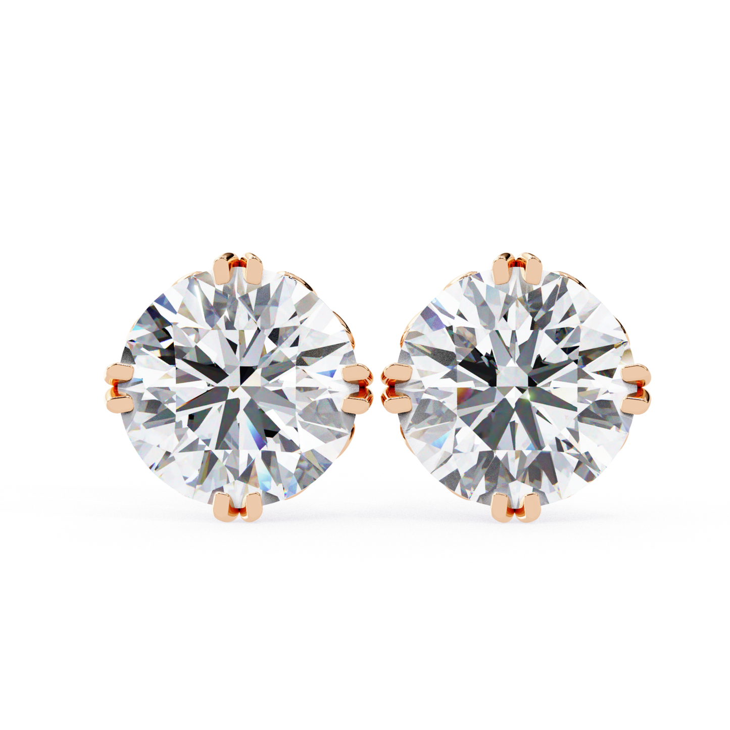 Golden Fleur Lab Grown Diamond Stud Earrings