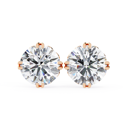 Golden Fleur Lab Grown Diamond Stud Earrings