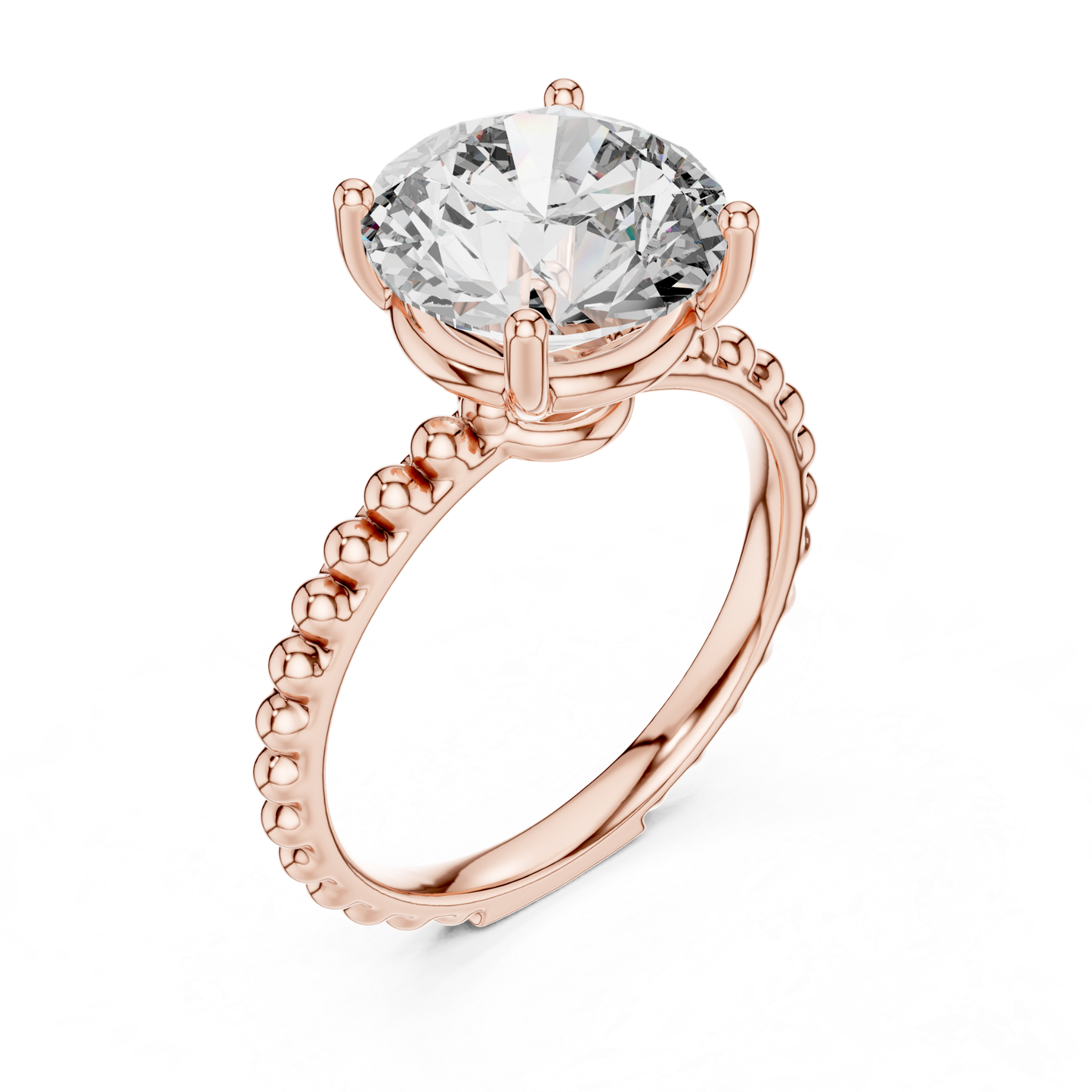 Round Diamond Beaded Band Ring | Brilliance Bead by Bead