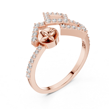 Princess Cut Double Square Diamond Rings | Modern Luxury Style