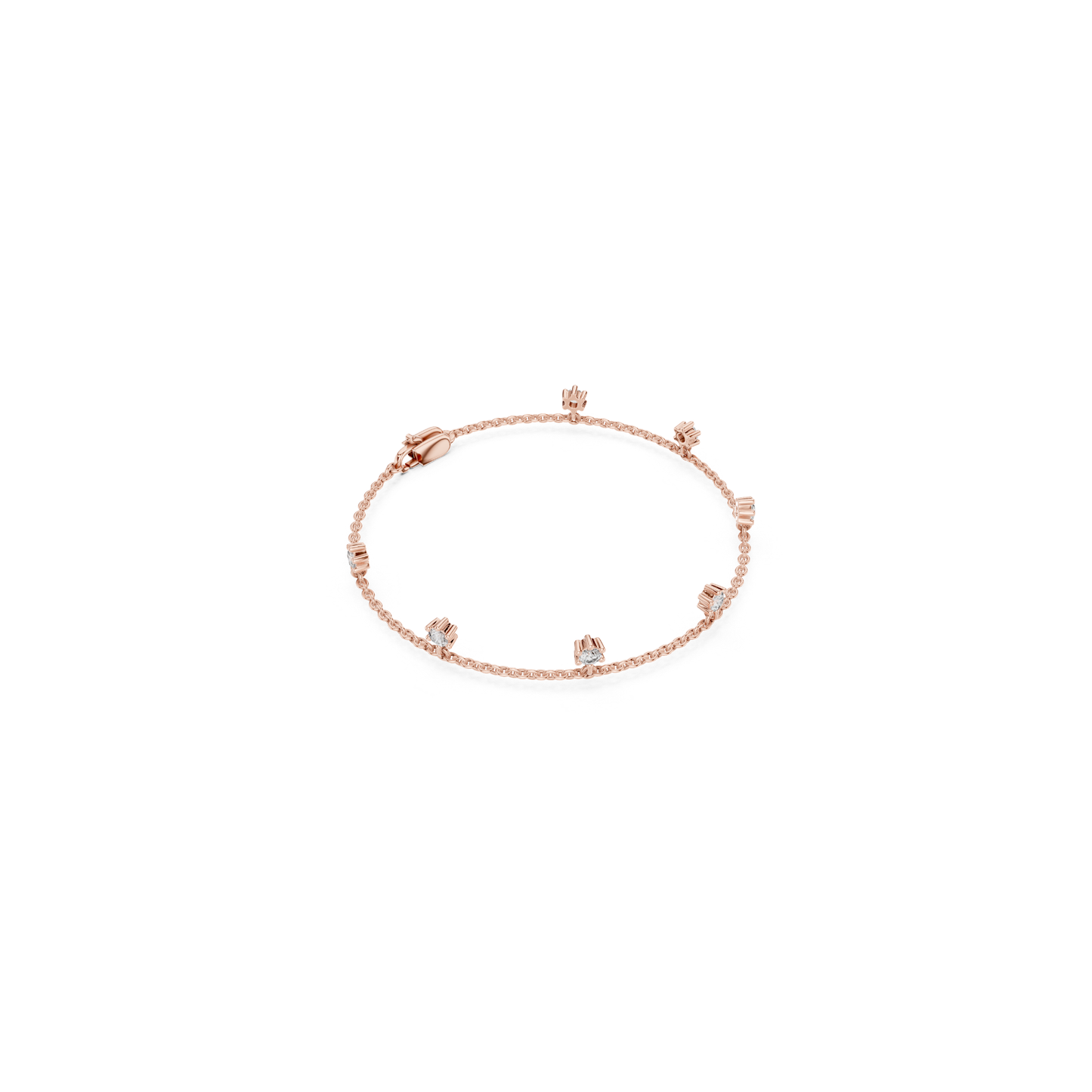 Diamond Station Chain Bracelet | Elegant Luxury Style