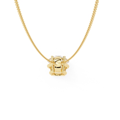 Radiant Pear Elegance Pendant | 18K Fine Gold Jewelry