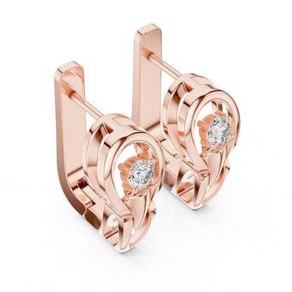 Oval Open Frame Diamond Hoop Earrings | Minimal Modern Elegance