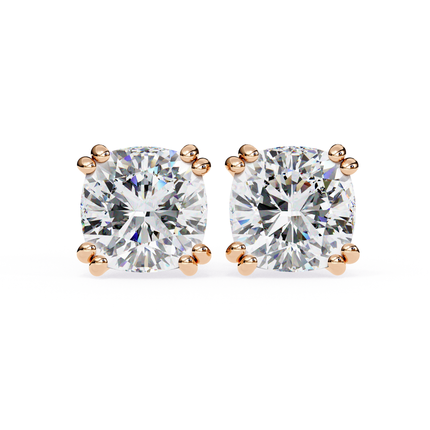 Real Lab Grown Diamond Gold Stud Earrings | Timeless Fine Jewelry