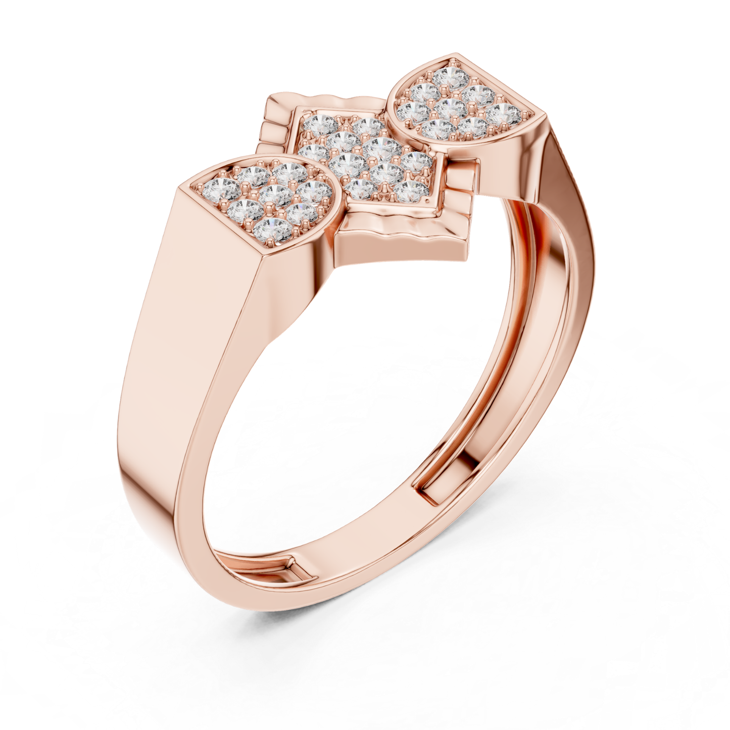 Round Diamond Geometric Statement Ring | Modern Luxury Style