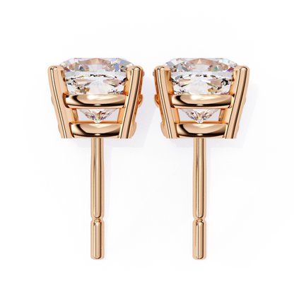 Pure Glow Laborgezüchtete Diamantkissen-Ohrstecker | Feines 18K Gold