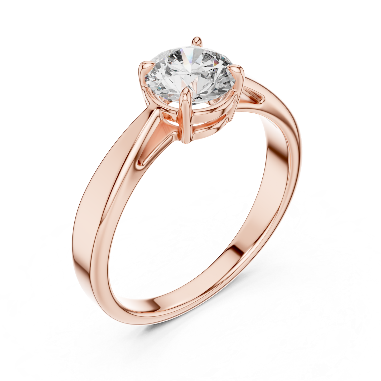 Round Diamond Classic Ring | 18K Gold Fine Jewelry
