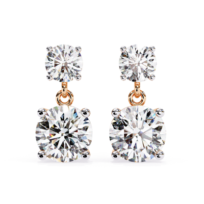 Laborgezüchtete Diamant-Tropfen-Ohrstecker in Gelbgold | Elegante Tropfen